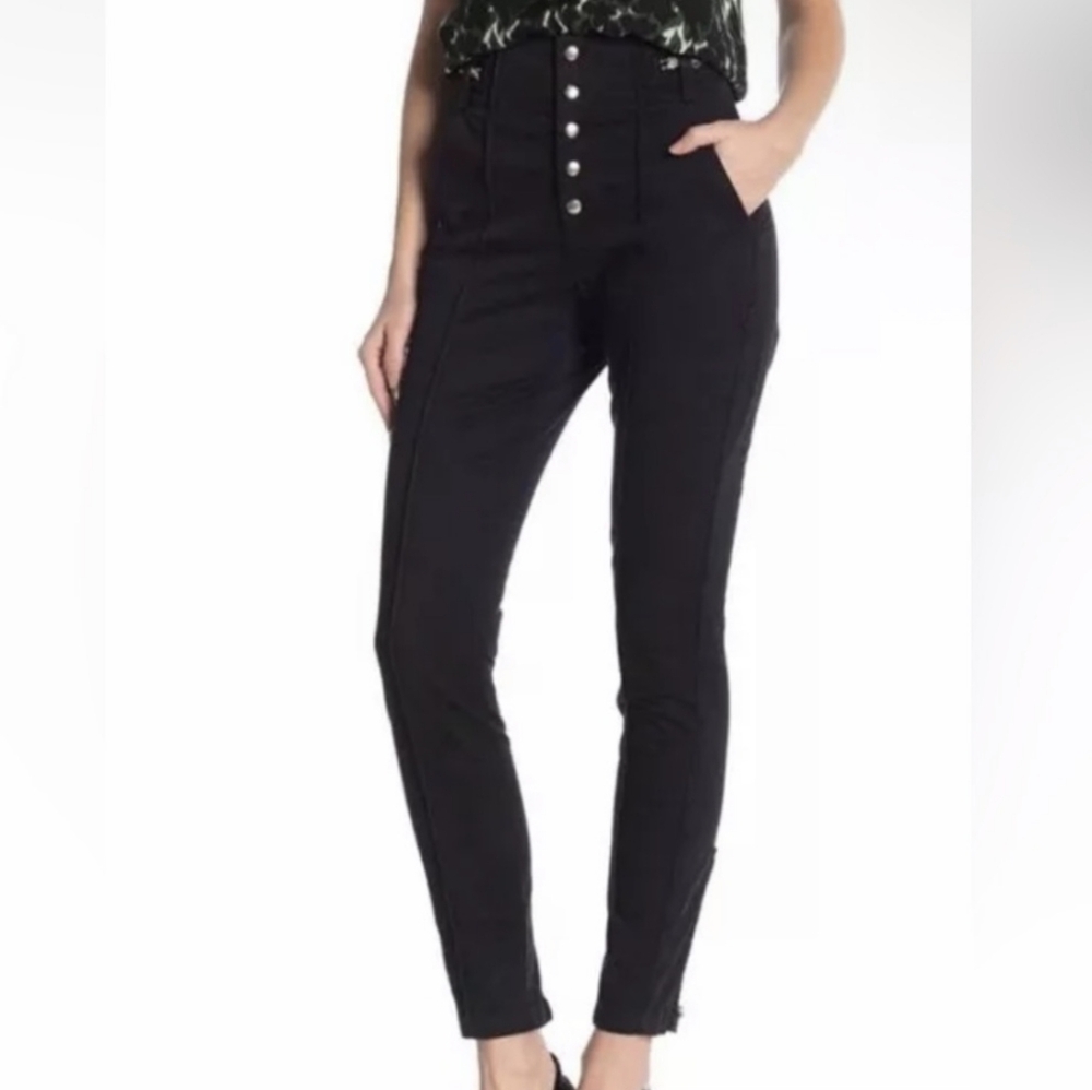 A.L.C. Rowan black button up ankle zip pants Sz 2